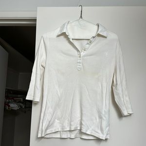 Ralph Lauren Golf white 3/4 sleeve shirt